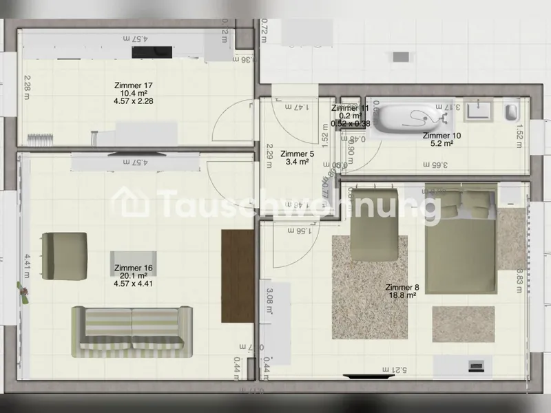 Tauschwohnung: 2 Zimmer in Steglitz-Zehlendorf gegen 3 Zimmer — photo 1